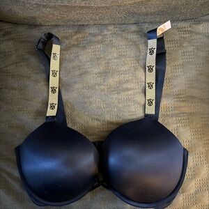 Victoria's Secret Black Bra with Gold Straps